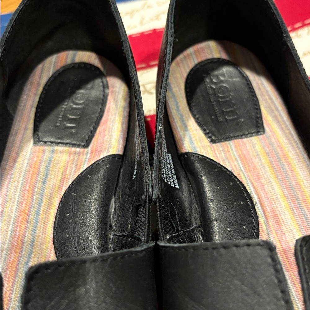 Born Elegant Black Women's Loafers, Excellent Condition, Leather Uppers, 8.5M - Picture 8 of 9